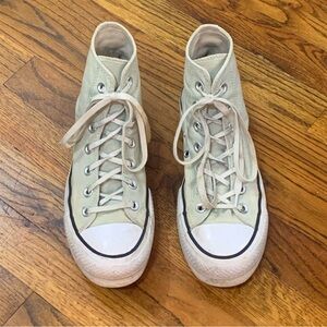 Converse Chuck Taylor All Star Lift Platform High-Top Sneakers Shoes Green Sage